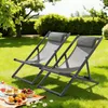 Mondeer Chaise longue pliante 2 pièces, maille respirante Voir les images du produit 4