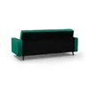 The back view of a teal sofa on a white background. Produktbild-Vorschau