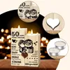 Matrimonio d'oro 50° anniversario portacandela in legno Anteprima dell’immagine prodotto 2