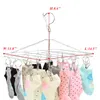 A sock drying rack with socks clipped to it, with dimensions indicated by text overlays. Produktbild-Vorschau