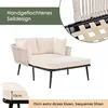 Merax Gartensofa mit Stahlrahmen und Kissen, Gartenliege Produktbild-Vorschau 3