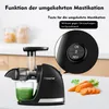 AMZCHEF Entsafter für Gemüse und Obst, Slow Juicer,  Produktbild-Vorschau 5