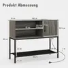 COSTWAY Armoire bar avec casiers à vin et étagères, armoire Voir les images du produit 5