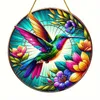 GKA XL Sonnenfänger Kolibri mit Lotus 20 cm Buntglas Produktbild-Vorschau 3