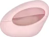 A pink perfume bottle with a unique, rounded shape. Náhled obrázku produktu