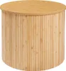 A round bamboo side table with a slatted design. Náhľad obrázku produktu