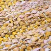 Żółty tkany dywan skórzany 160x230 Podgląd zdjęcia produktu 4
