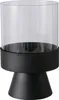Windlicht - Schwarz - Transparent - Glas - H 29 cm - mit Produktbild-Vorschau 1