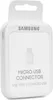 The image shows the retail packaging of a Samsung Micro USB connector. Podgląd zdjęcia produktu