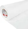 A roll of white matte adhesive film, partially unrolled to show the grid-lined backing paper. Produktbild-Vorschau