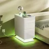 2x LED Nachttisch mit Steckdose & USB,Schmal Nachttisch mit Produktbild-Vorschau 2