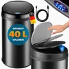MONZANA® Mülleimer Küche mit Sensor 40L Edelstahl USB Produktbild-Vorschau 1