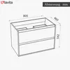 LAVITA Badezimmerschrank Minnesota Wood 800 | Hängeschrank Produktbild-Vorschau 3