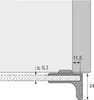 A diagram showing the dimensions and placement of a door handle or mounting bracket. Náhľad obrázku produktu