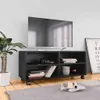vidaXL TV skříňka s kolečky černá 90x35x35 cm Dřevěný Náhled obrázku produktu 2