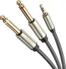 UGREEN AV126 Kabel TRS 3.5 mm do 2x TS 6.35 mm - 2m (szary) Podgląd zdjęcia produktu 2