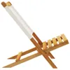 Gartenstühle 4 Stk. Klappbar Cremeweiß Stoff und Massivholz Produktbild-Vorschau 6