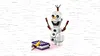 A LEGO® Disney Olaf figure is shown standing next to a small LEGO® book and pencil. Podgląd zdjęcia produktu