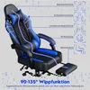Yaheetech Gaming Stuhl mit Massagefunktion, ergonomischer Produktbild-Vorschau 4