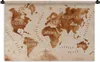 MuchoWow® Wandteppich Wandbehang Weltkarte - Farbe - Braun Produktbild-Vorschau 1