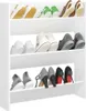 vidaXL Wand-Schuhschrank Weiß 80x18x90 cm Holzwerkstoff Produktbild-Vorschau 13