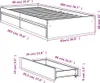 vidaXL Bettgestell mit Schubladen Sonoma-Eiche 90x200cm Produktbild-Vorschau 7