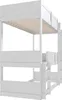 A white bunk bed shown from a side angle. Podgląd zdjęcia produktu