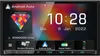 A car stereo screen displaying the Android Auto interface with the time and date. Produktbild-Vorschau