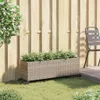 vidaXL květináč s kolečky 3 květináče šedý 107x32x38 cm Náhled obrázku produktu 3