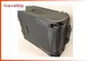 A black Travelite trolley suitcase is shown from a slightly elevated side angle against a white background. Náhľad obrázku produktu