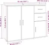 vidaXL Sideboard Weiß 91x29,5x75 cm Holzwerkstoff Produktbild-Vorschau 13