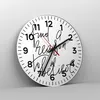Wanduhr - Rund - Glasuhr - Manuskript Motto glauben - Produktbild-Vorschau 4