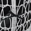 A close-up of a black ribbon tied around a white wicker structure, with a black fabric visible behind it. Produktbild-Vorschau