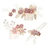 Haarkamm Hochzeit Braut Haarschmuck, Blumenhaarschmuck Produktbild-Vorschau 3