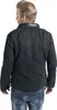 A person wearing a black jacket and blue jeans, shown from the back. Produktbild-Vorschau