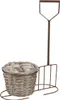 Rustikaler Blumentopf mit Vintage Gartenwerkzeug-Deko Braun Produktbild-Vorschau 1