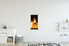 MuchoWow® Textilposter Kamin vor schwarzem Hintergrund Produktbild-Vorschau 2