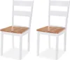 vidaXL Chaises de salle à manger 2 pcs. Blanc Bois massif Voir les images du produit 8