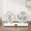 3-in-1 Akku Doppel-Kopf Ventilator mit Nachtlicht, 3000mAh, Produktbild-Vorschau 1