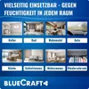 A collage showing different rooms and vehicles where a dehumidifier product can be used. Produktbild-Vorschau