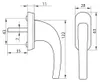 Fenstergriff  Fenstergriffe Balkontürgriff Fensterbeschlag Produktbild-Vorschau 3