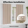 vidaXL Zatemňujúce závesy s krúžkami 2 ks Taupe 175 x 140 Náhľad obrázku produktu 6