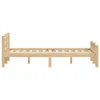 A wooden bed frame on a white background. Produktbild-Vorschau