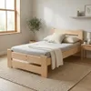 Massivholzbett 80x200 cm – Einzelbett aus Kiefernholz – Produktbild-Vorschau 1