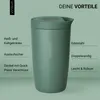 Thermobecher Edelstahl 350ml Deckel Kaffee Becher isoliert Produktbild-Vorschau 2