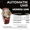 A marketing image for an automatic men's watch, displaying product specifications and a picture of the watch. Produktbild-Vorschau