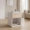 Table de chevet blanche / chêne Sonoma au style loft | Voir les images du produit 4