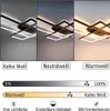 A collage showing a modern black LED ceiling light with different color temperatures and brightness levels. Náhľad obrázku produktu