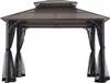 Sunjoy Stahl Pavillon 3x3 KALDI - 307cm x 366cm, hnědá Náhled obrázku produktu 1