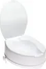 A white toilet seat riser with the lid open, shown from a slightly elevated side angle against a white background. Náhled obrázku produktu